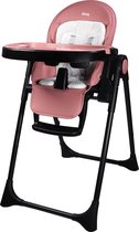 Ding Laze Kinderstoel - Roze - Inklapbaar - Incl. tafelblad en veiligheidsriempje