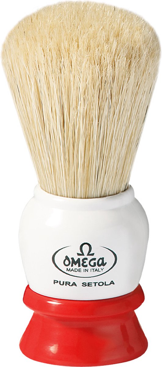 Omega Shaving Brush Wit-Rood