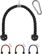 Attache câble pour corde triceps 68 et 91,4 cm, attaches pour appareils d'entraînement, système de poulie, corde de traction avec mousqueton, câble de poulie, goupille de chargement pour plaques de poids 2,5 cm et 5,1 cm