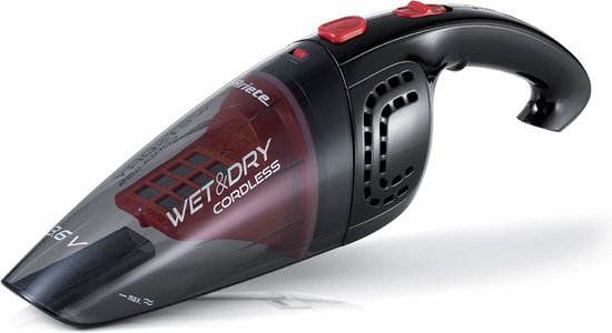 Ariete 2474 - kruimelzuiger - kruimeldief - Nat & Droog - draadloos - incl accessoires - voor stof, kruimels en vloeistoffen