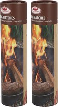 Fancy Flames BBQ/Barbecue lucifers - 100x - lange lucifers - 25 cm