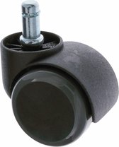 AMIG bureaustoel PU wieltjes - 1x - wiel D50mm - pin D11mm - zwenkwielen - standaard formaat - A merk