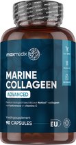 maxmedix Marine Collageen capsules 1200 mg - Met Hyaluronzuur, Zink, CoQ10 en Vitamine C - 90 capsules - Laboratorium getest collageen supplement