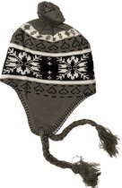 Bonnet / bonnet norvégien de haute qualité avec oreillettes - taille unique | Unisexe | Beige