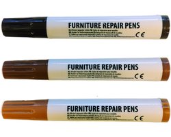 3BMT® Meubelstiften voor Reparatie - Meubelmarker Hout kleur - set van 3