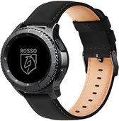 Rosso Deluxe Universal Smartwatch / Bracelet de Montre 18MM Zwart Véritable Cuir
