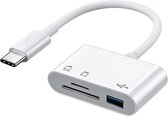 Lecteur de carte SD Ibley USB-C 3.1 blanc - Lecteurs de cartes - Lecteur de cartes Micro SD et SD - Connexion USB 3.0 - Micro SD/SD/TF - Connexion USB-C - Plug & Play