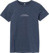 Name it t-shirt jongens - grijs - NKMtemanno - maat 122/128