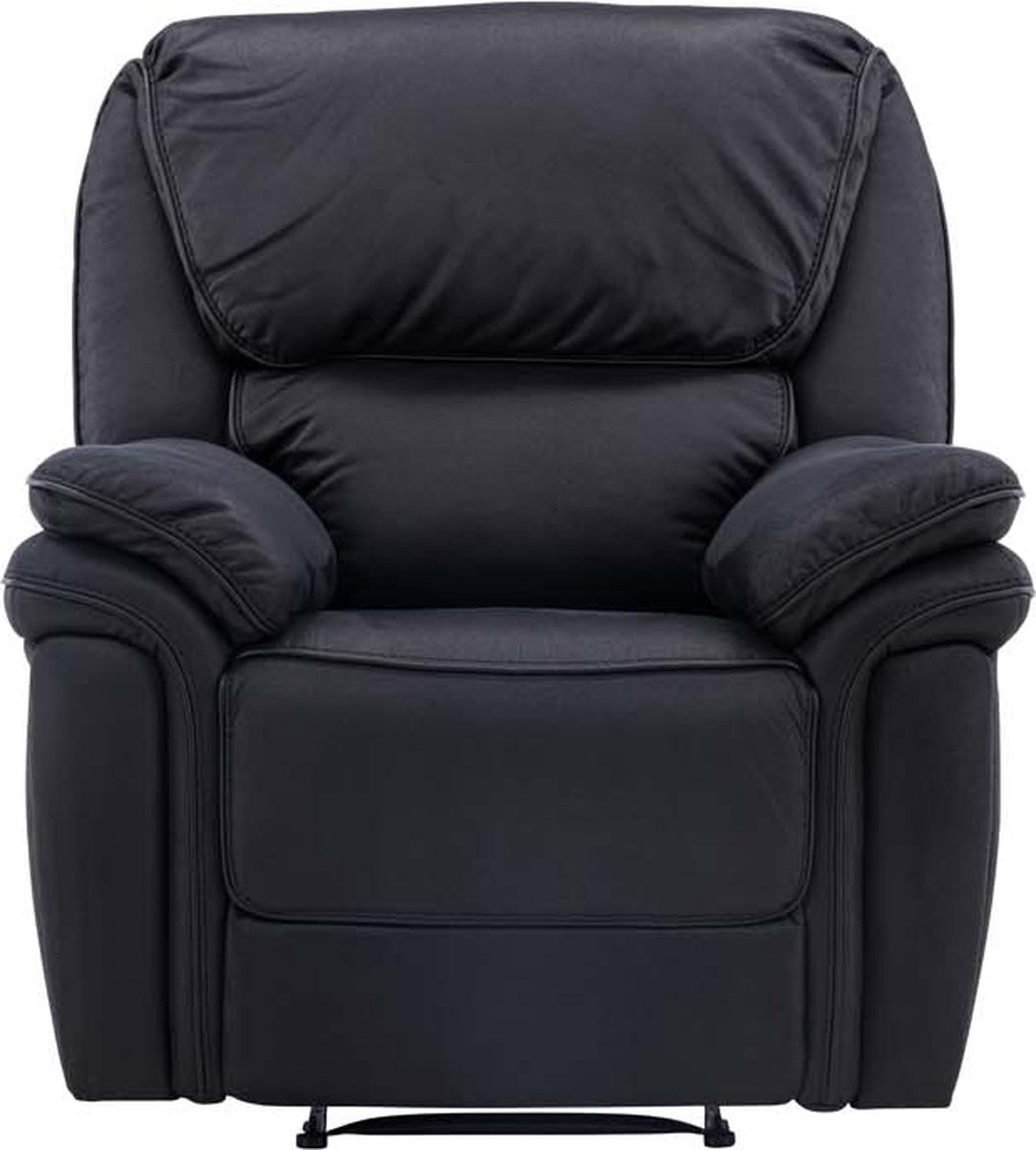Saranda fauteuil , Recliner met voetsteun zwart.