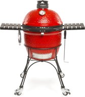Kamado Joe Classic 2 - Houtskoolbarbecue met onderstel en zijtafels - Geleverd met zak houtskool en aanmaakhoutkrullen - Inclusief levering aan huis