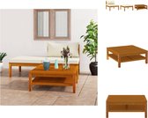 vidaXL Tuinset - Acaciahout - Middenbank 65x69x62.5 - Voetenbank 65x65x29 - Tafel 65x65x35 - Crèmewit - Tuinbank