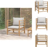 vidaXL Banc de jardin en Bamboe - Modulaire - Meubles - Dimensions - 63 x 69 x 65 cm - Durable - Confortable - Banc de jardin