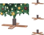 vidaXL Support d'arbre de Noël - Plastique et bois - 54x54x16 cm - Convient aux arbres jusqu'à 2,1 m - Diamètre du tronc d'arbre 19/22/32 mm - Base d'arbre de Noël
