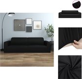 vidaXL Sofa Beschermhoes - Polyester Jersey - 3-zits - 190-230 cm breed - Zwart - Tuinmeubelhoes