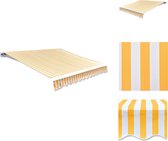 vidaXL Zonneschermdoek - Polyester - 430 x 295 cm - Oranje en wit - Geschikt voor 4.5 x 3 m luifelframes - Vensterzonwering