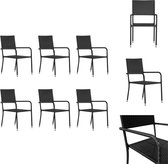 vidaXL V6 Chaises de jardin - 51 x 60 x 87 cm - Rotin PE - acier - Chaise de jardin