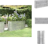 vidaXL Ovale plantenbak - 152 x 40 x 68 cm - Stevig frame - Hoogwaardig gepoedercoat staal - Bloempot