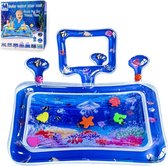 Livano Waterspeelmat - Watermat - Baby - Speelmat - Binnen - Buiten - Kraamcadeau - Opblaasbaar - Blauw