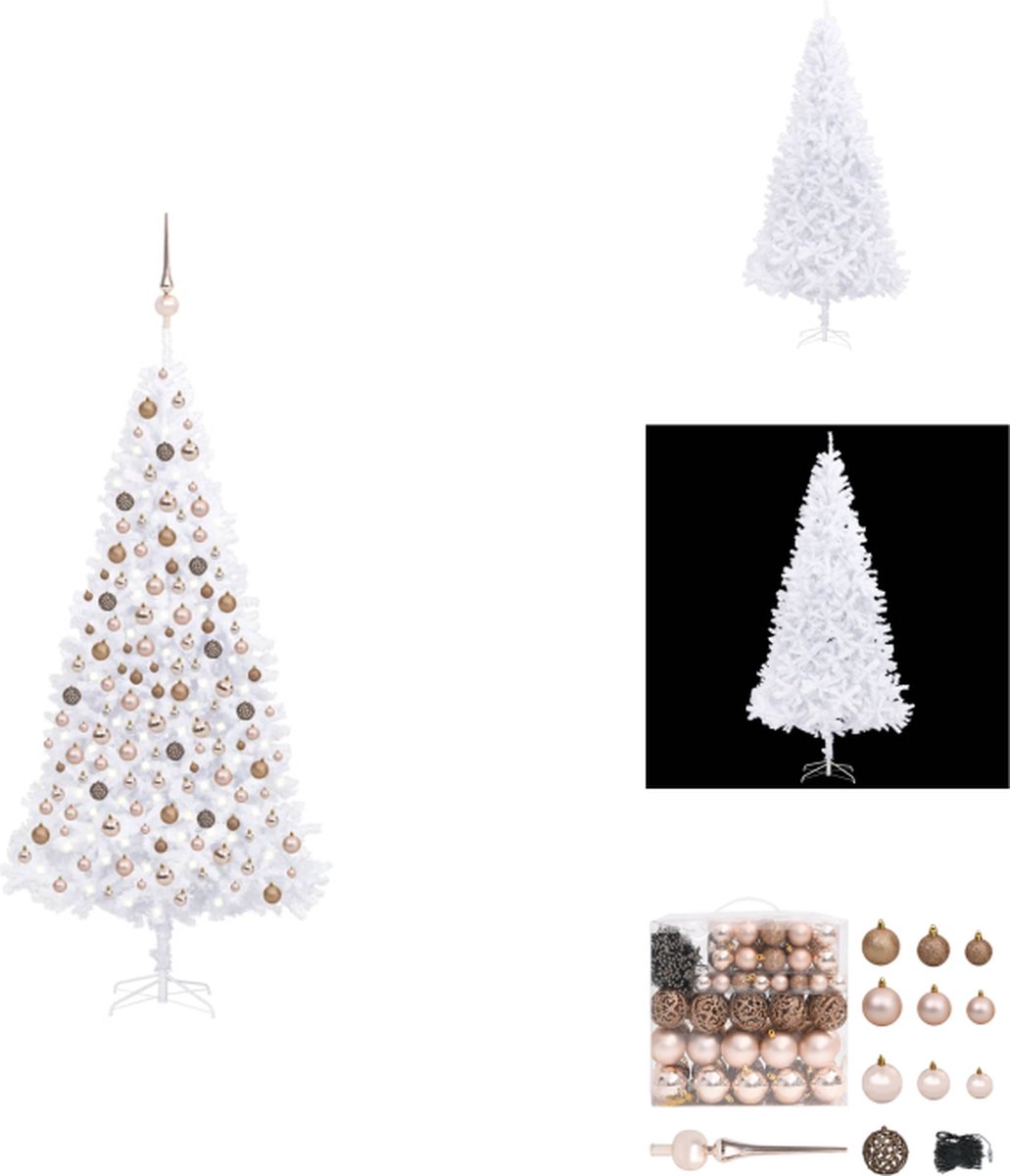 vidaXL Kunstkerstboom - Boom 300 cm - PVC takken - LED-verlichting - USB-aansluiting - Decoratieve kerstboom