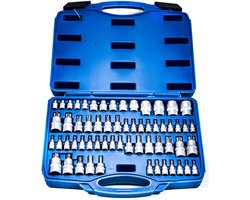 Torxdoppen set - 60 delig - Inwendig en uitwendig - Torx dop - SATRA