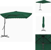 vidaXL Parasol Elegant Groen 250x250x230cm - UV-beschermend en anti-vervagend polyester - Parasol