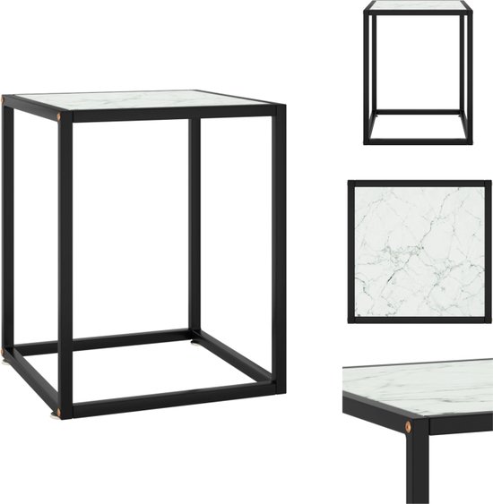 HOMCOM 3-delige salontafelset, stapeltafel, bijzettafel, koffietafel, metalen poot, MDF 3 kleuren, 55 x 40 x 45 cm/48 x 37 x 40 cm/41 x 34 x 35 cm