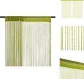 vidaXL Vliegengordijnen Groen - 140 x 250 cm - Makkelijk te snijden - Wasbaar op 30°C - Gordijn