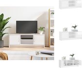 vidaXL Meuble TV 102x30x37-5 cm Bois traité Blanc - Meuble TV - Meuble TV - Meuble TV - Meuble TV