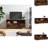 vidaXL Tv-meubel - Gerookt eiken - 102 x 36 x 50 cm - Kast