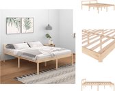 vidaXL Houten Bedframe - Modern - Slaapkamer - 205.5 x 165.5 x 70.5 cm - Massief grenenhout - Bed