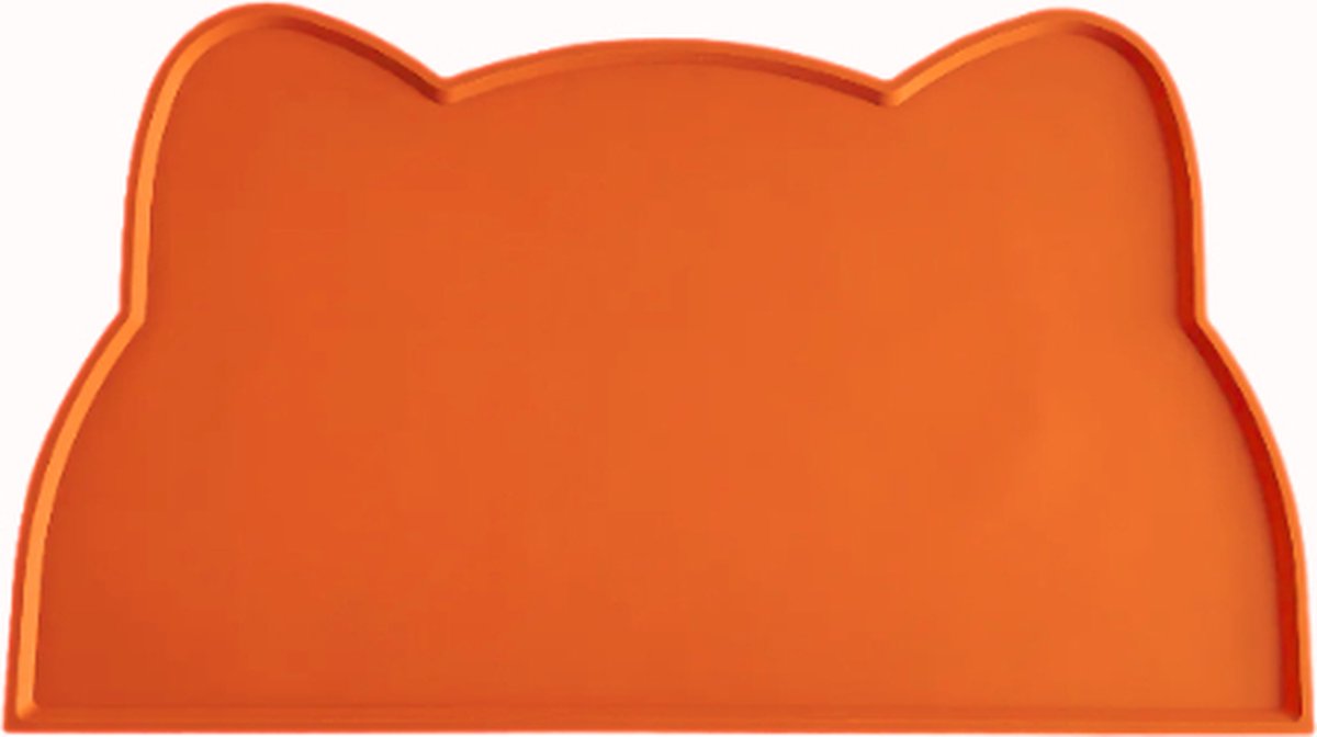 Micko - Placemat voor voerbak - Siliconen placemat - huisdieren placemat - Oranje
