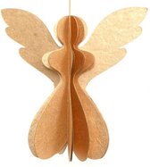 Handgemaakt papieren engel - 17,5 cm