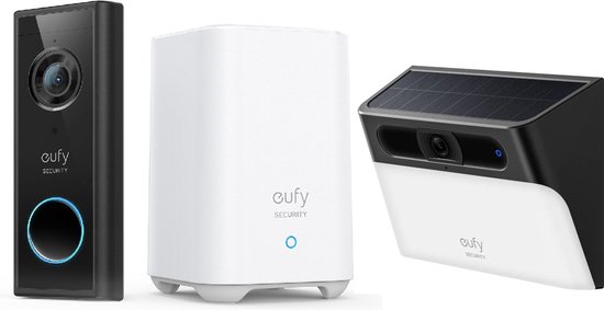 eufy Security-Video Doorbell S220 + Solar Wall Light Cam S120 - Bundelvoordeel