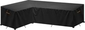 Garden Furniture Cover for L-Shape Sofas (Left Short Right Long) Corner Sofa Tarpaulin with Ventilation Holes, Waterproof Lounge Cover Lounge Furniture Cover 210 x 270 x 85 x 65/90 cm