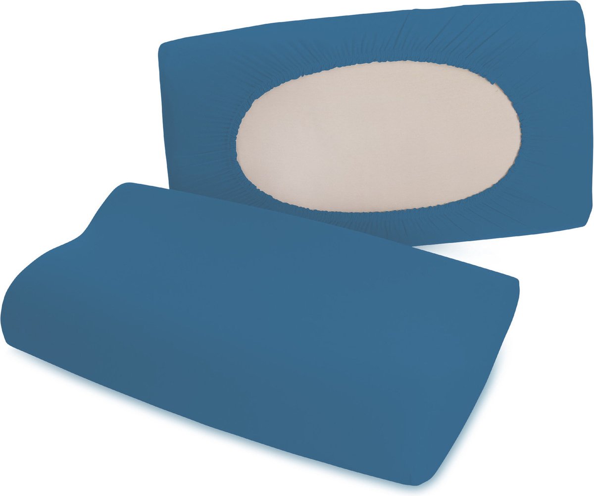 Schlafgut Pure flexible Kussensloop S-XL 615 Blue Mid