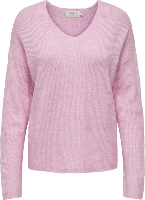Only Trui Onlcamilla V-neck L/s Pullover Knt 15204588 Pink Lady Dames Maat - S
