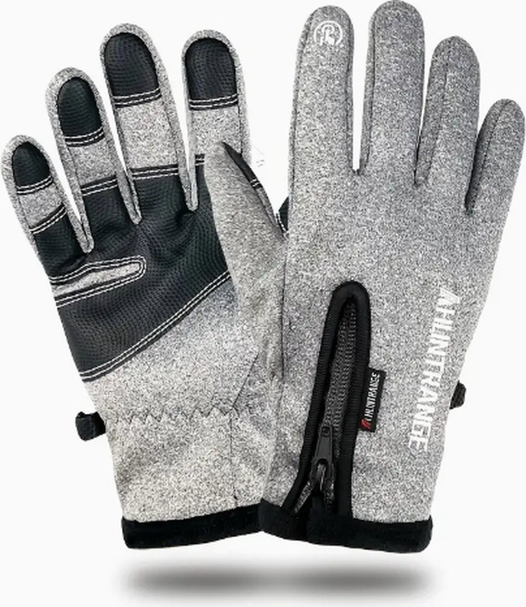 DrPhone H-Range - Touchscreen Handschoenen - Tot 0 Graden - Waterdicht - Winddicht - Voor Mannen / Vrouwen - Maat XL - Licht Grijs