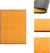 vidaXL Deurmat - Hoogwaardige - Binnen/buitenmat - 120 x 90 cm - Oranje - Anti-slip PVC - Wasbaar - 100% Polyamide - Deurmat