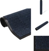 vidaXL Droogloopmat - Blauw 60 x 90 cm - Anti-slip - vocht- en schimmelbestendig - Deurmat