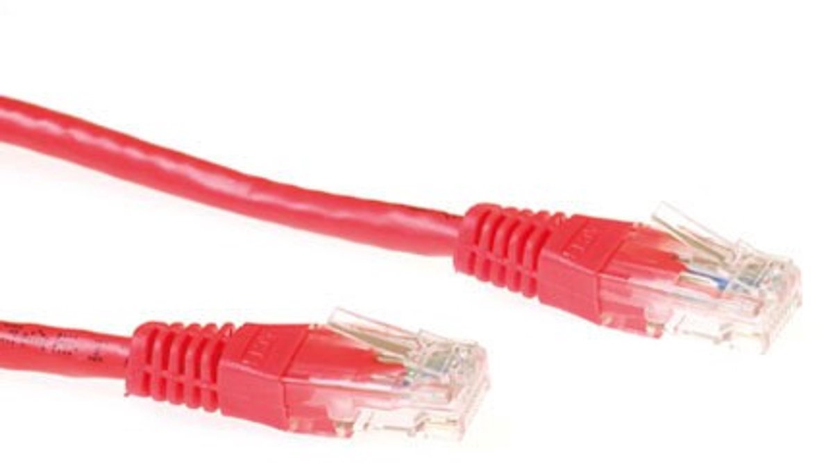 ACT IB3720 U/UTP CAT6A Patchkabel Rood - 20 meter
