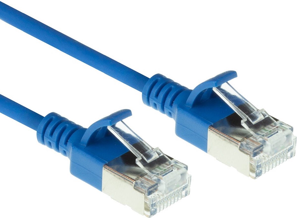 FTP CAT6A Slimline 10 Gigabit Netwerkkabel - CU - 1,5 meter - Blauw