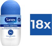 Sanex Deo Roller - Dermo Extra Control - Voordeelverpakking 18 x 50 ml
