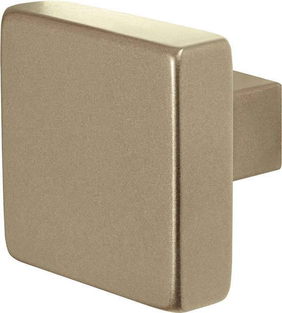 Deurknop - Champagne blend - RVS - GPF bouwbeslag - GPF vierkante 53x53x16 mm Champagne blend, metaalschroef M10