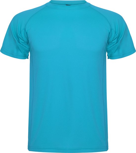 T-shirt sport unisexe turquoise manches courtes marque MonteCarlo Roly taille M