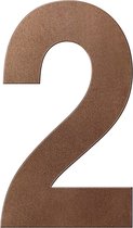 Huisnummer - Brons Kleur - RVS - GPF bouwbeslag - Bronze blend 2 L, 200 mm