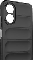 Mobigear Hoesje geschikt voor Xiaomi Redmi A1 4G Telefoonhoesje Flexibel TPU | Mobigear Bumpy Backcover | Redmi A1 4G Case | Back Cover - Donkerblauw