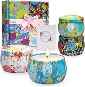 Geurkaarsen set - scented candles, aroma candles, candle gift set 4psc