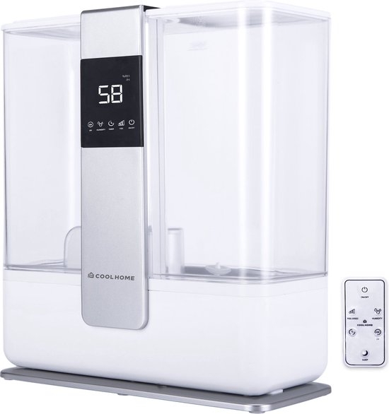 CoolHome HU23 Ultrasoon Luchtbevochtiger met Aromatherapie- Luchtbevochtiger met Ionisator en afstandsbediening- Wit
