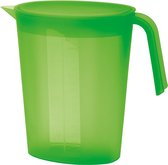 Juypal Schenkkan/waterkan - groen - 1,75 liter - kunststof - L22 x H20 cm- met deksel