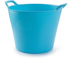 Plasticforte Flexibele emmer/kuip - blauw - 42 liter - ECO kunststof - rond - 38 x 45 cm